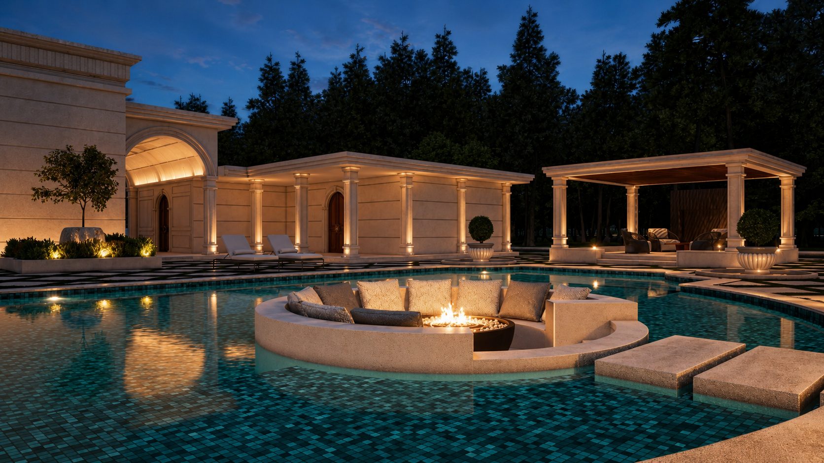 Terraza y fire pit